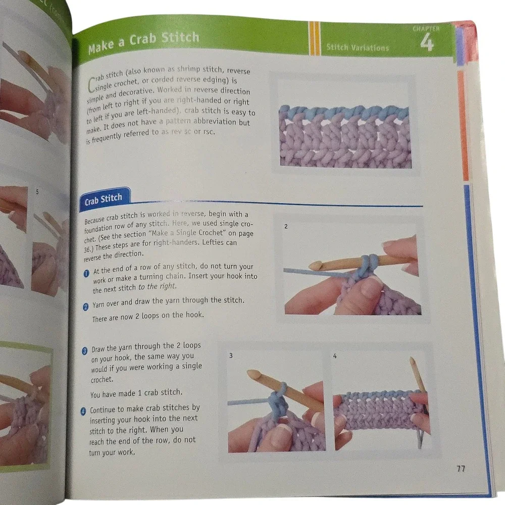 Teach Yourself Visually Crochet Second Edition‎ Book Step by Step Instruction
